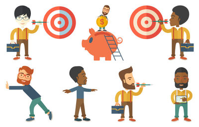 有效的企業(yè)管理培訓(xùn)計劃和領(lǐng)導(dǎo)力發(fā)展咨詢服務(wù)平面圖標集抽象矢量插圖